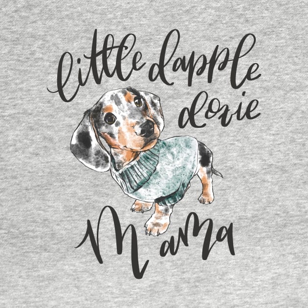Little Dapple Doxie Mama Black Dapple by stuckyillustration